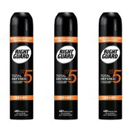 Right Guard Total Defence 5 Sport Anti-Perspirant Deodorant 250 ML - Pack of 3
