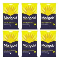 Marigold Extra Life Kitchen Gloves Yellow (Large) - Pack of 6