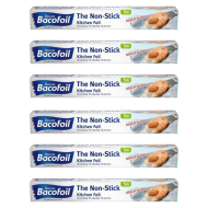 Bacofoil The Non-Stick Kitchen Foil With Unique Bacolift Surface 300mm x 5m - Pack of 6