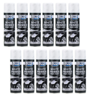 Rapide Auto Extreme All Purpose Spray Paint Can White Primer Finish 250ml - Pack of 12