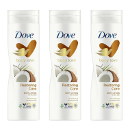 Dove Body Lotion Coconut Oil & Almond Milk 400ml - Pack of 3