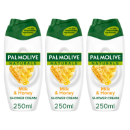 Palmolive Naturals Milk & Honey Shower Gel Cream 250ml - Pack of 3