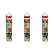 Soudal Repair Express Cement Tube Beige 290ml - Pack of 3