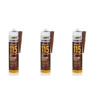 Everbuild 115 General Purpose Building Mastic Grey 285ml - Pack of 3