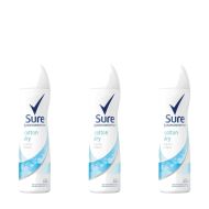 Sure Motion Sense Women Cotton Dry Deodorant 150ml - Pack of 3