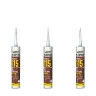 Everbuild Everflex 115 Contract GP Building Mastic White 285ml - Pack of 3
