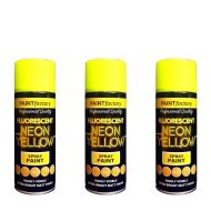 Paint Factory All Purpose Neon Yellow Spray Can 400ml - Pack of 3