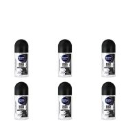 Nivea Men Black & White Invisible Roll on 50ml - Pack of 6