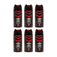 Umbro Power Deodorant Body Spray 150ml - Pack of 6