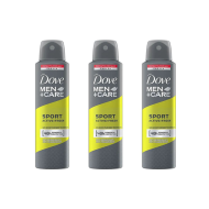 Dove Men+Care Sport Active+Fresh Antiperspirant Deodorant Aerosol 150ml - Pack of 3