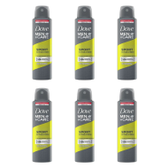 Dove Men+Care Sport Active+Fresh Antiperspirant Deodorant Aerosol 150ml - Pack of 6