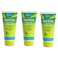 Beauty Formulas Australian Tea Tree Exfoliating Facial Wash 150ml - Pack of 3