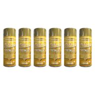 Paint Factory Metallic Gold Spray Paint 200 ml - Pack of 6