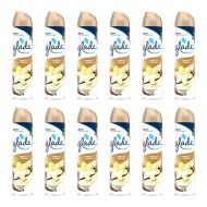 Glade Vanilla Air Freshener Spray 300ml aerosol can on a clean shelf
