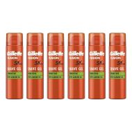 Gillette Fusion 5 Ultra Sensitive Mens Shaving Gel 200ml - Pack of 6