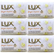Lux Bright Impress Soap Bar Japanese White - Pack of 6