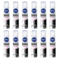 Nivea Women's Anti-Perspirant Invisible for Black and White 250ml - Pack of 12