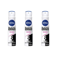 Nivea Women's Anti-Perspirant Invisible for Black and White 250ml - Pack of 3