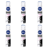 Nivea Women's Anti-Perspirant Invisible for Black and White 250ml - Pack of 6