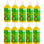 Everbuild 502 All Purpose Weatherproof Wood Adhesive Bottle 500ml - Pack of 10