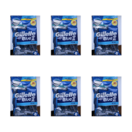 Gillette Blue II Plus Men's Disposable Razors 8 razors - Pack of 6