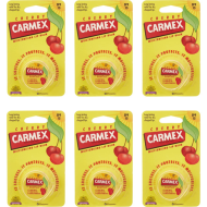Carmex Cherry Long-Lasting Moisturising Lip Balm Pot SPF 15 7.5g - Pack of 6