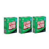Dri-Pak Citric Acid for Cleaning 250g pack on a kitchen counter next to a kettle

