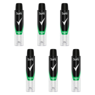 Sure Men Quantum Dry Antiperspirant Deodorant Aerosol 200ml - Pack of 6
