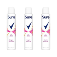 Sure Bright Bouquet Antiperspirant Deodorant for Women 200ml - Pack of 3