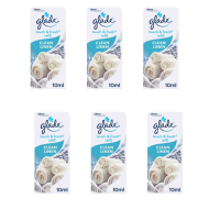 Glade Touch & Fresh Refill Clean Linen Air Freshener 10ml - Pack of 6