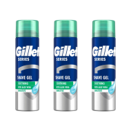 Gillette Series Sensitive Skin Shaving Gel 200ml - Pack of 3