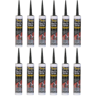 Everbuild Everflex Roof & Gutter Sealant Black 300ml - Pack of 12