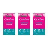 Carefree Cotton Pantyliners Fresh Scent 20 Pack - Pack of 3