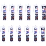 151 Black Roof & Gutter Waterproof Sealant for Repairs 400ML - Pack of 12