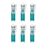 Bond It Caulk-Mate White Decorators Sealant Caulk 310ml - Pack of 6